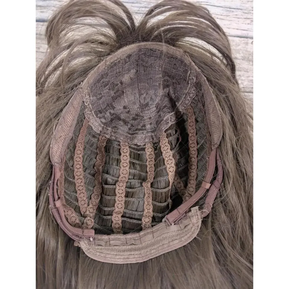Medium Length Chocolate Brown Synthetic Wavy Layered‎ Wig